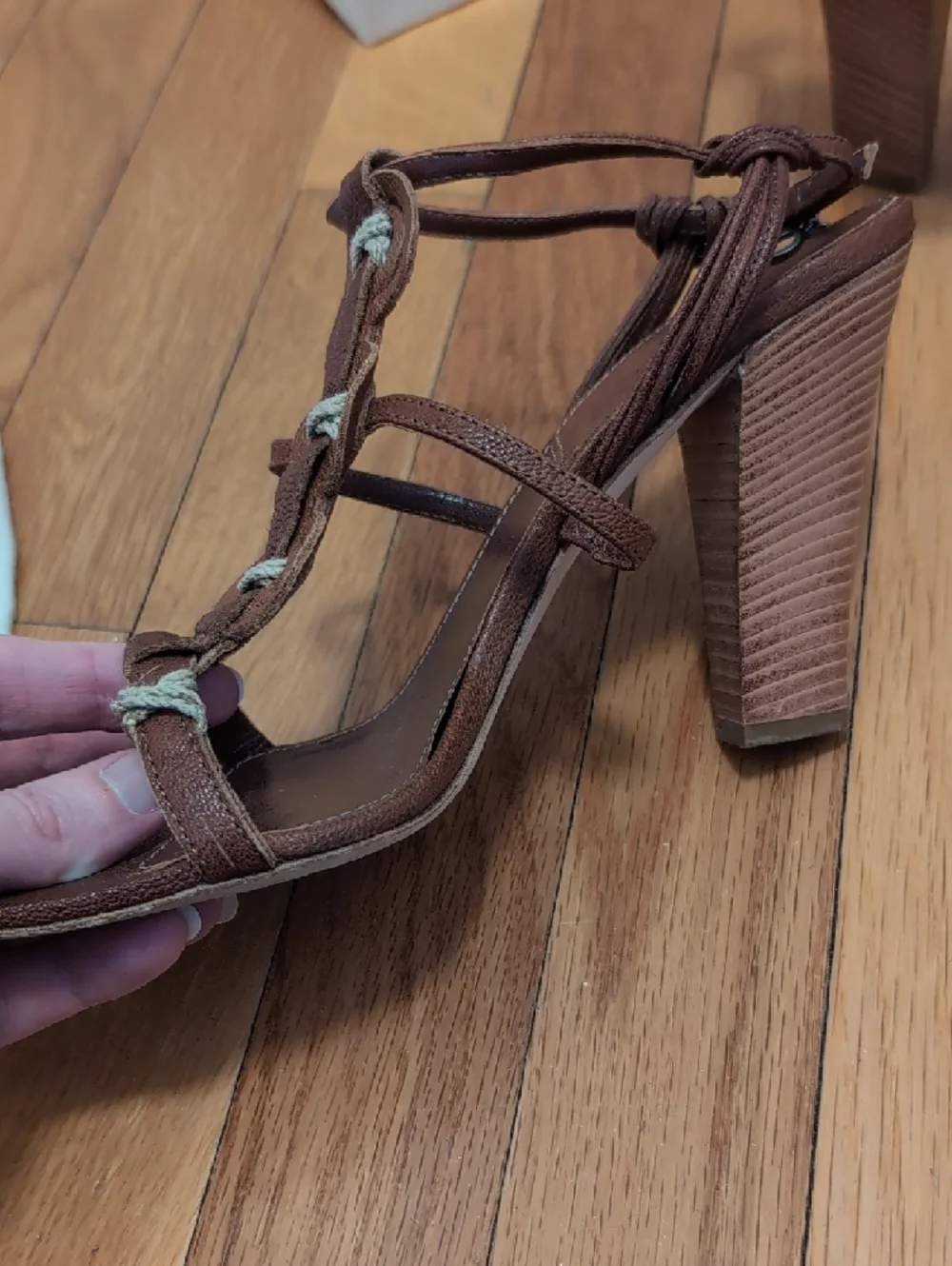 Dior Brown Leather Strapy High-Heel Sandals - Picture 2 of 13